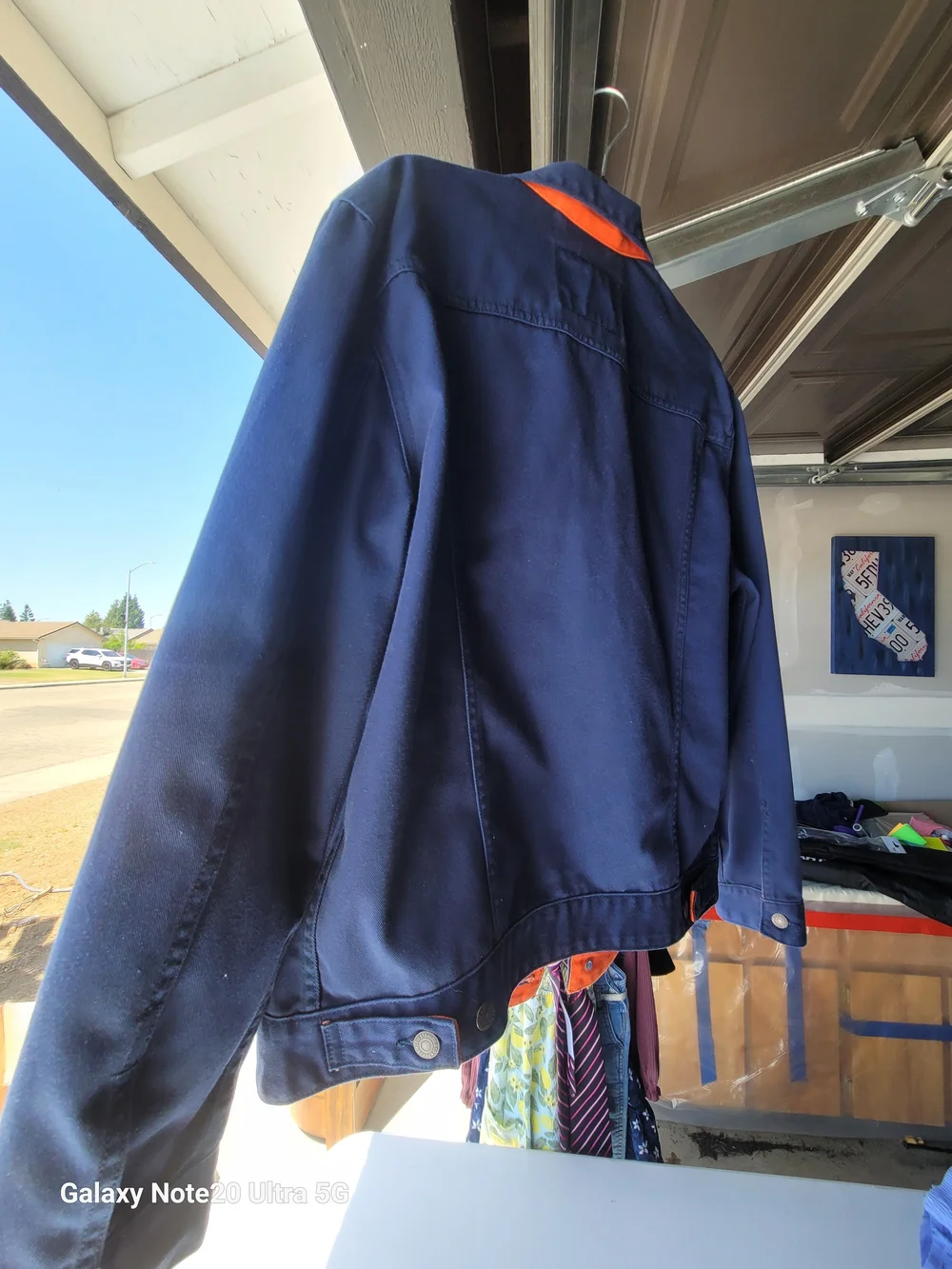 Levi's Navy Denim Trucker Jacket with Broncos Patch - Picture 4 of 5